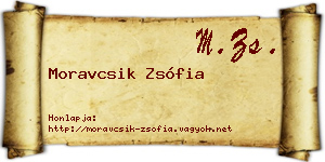 Moravcsik Zsófia névjegykártya