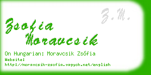 zsofia moravcsik business card